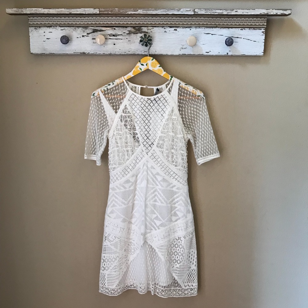 French connection Rene Lace Crochet dress size 4
